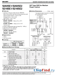 Datasheet S216SE2 manufacturer SHARP