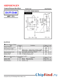 Datasheet D15VD40 manufacturer Shindengen