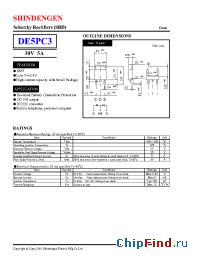Datasheet DE5PC3M manufacturer Shindengen