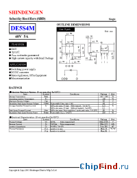 Datasheet DE5S4M manufacturer Shindengen