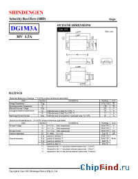 Datasheet DG1M3A manufacturer Shindengen