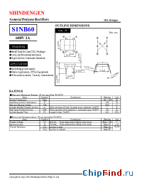 Datasheet S1NB60 manufacturer Shindengen