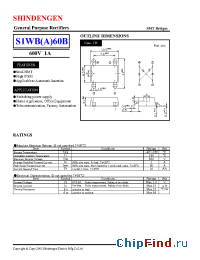 Datasheet S1WBA60B manufacturer Shindengen