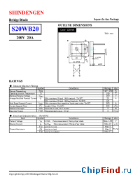 Datasheet S20WB20 manufacturer Shindengen
