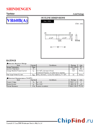 Datasheet VR-60BA manufacturer Shindengen