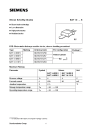 Datasheet BAT14-020S manufacturer Siemens