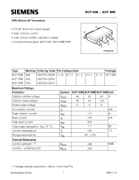 Datasheet BCP54M manufacturer Siemens