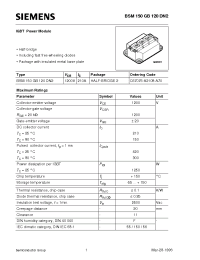 Datasheet BSM150GB120DN2 manufacturer Siemens