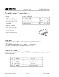 Datasheet BSP78 manufacturer Siemens