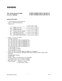 Datasheet HYB3118160BST-60 manufacturer Siemens