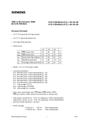 Datasheet HYB3164400AT-40 manufacturer Siemens