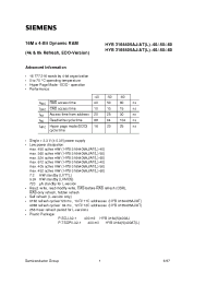 Datasheet HYB3164405AJ-40 manufacturer Siemens