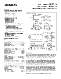Datasheet ILQ615-3 manufacturer Siemens