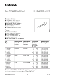 Datasheet LG5410-MQ manufacturer Siemens