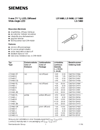 Datasheet LG5480-H manufacturer Siemens