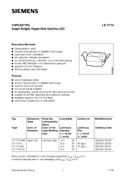Datasheet LHT774-LN manufacturer Siemens