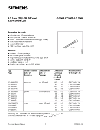 Datasheet LS3369-GK manufacturer Siemens