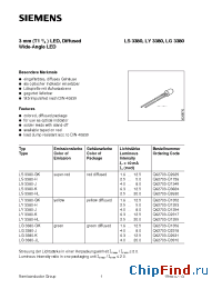 Datasheet LS3380 manufacturer Siemens