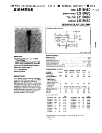 Datasheet LYB480-EH manufacturer Siemens
