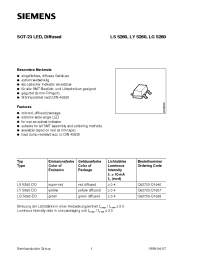 Datasheet LYS260-DO manufacturer Siemens