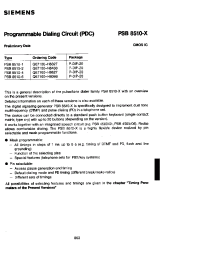 Datasheet PSB8510-X manufacturer Siemens