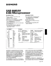 Datasheet SAB8085AH-P manufacturer Siemens