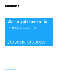 Datasheet SAB80C535-16-NT40/85 manufacturer Siemens