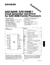 Datasheet SAB8284B-1-P manufacturer Siemens