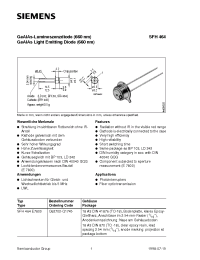 Datasheet SFH464 manufacturer Siemens