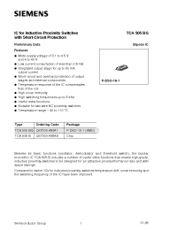 Datasheet TCA505B manufacturer Siemens