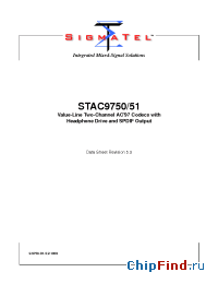 Datasheet STAC9750 manufacturer SigmaTel