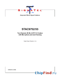 Datasheet STAC9752 manufacturer SigmaTel