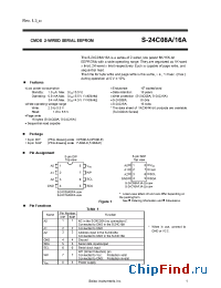 Datasheet S-24C08ADPA-uuw manufacturer Seiko
