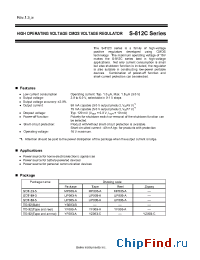 Datasheet S-812C25BMC-C4F-T2 manufacturer Seiko