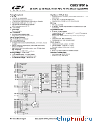 Datasheet C8051F016-GQ manufacturer Silicon Lab.