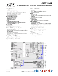 Datasheet C8051F042 manufacturer Silicon Lab.