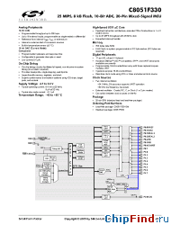 Datasheet C8051F330-GM manufacturer Silicon Lab.
