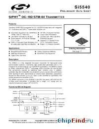 Datasheet Si5540-BC manufacturer Silicon Lab.