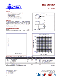 Datasheet NSL-21UV401 manufacturer Silonex