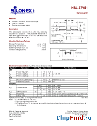 Datasheet NSL-37V51 manufacturer Silonex