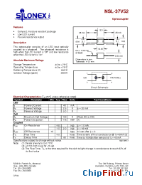 Datasheet NSL-37V52 manufacturer Silonex