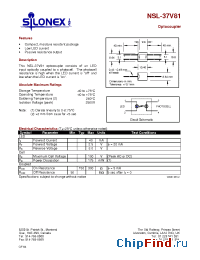 Datasheet NSL-37V81 manufacturer Silonex