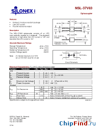 Datasheet NSL-37V83 manufacturer Silonex