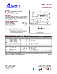 Datasheet NSL-39V62 manufacturer Silonex