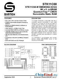 Datasheet STK11C68-20 manufacturer Simtek