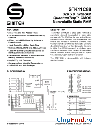 Datasheet STK11C88-25I manufacturer Simtek