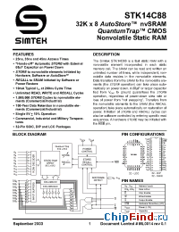 Datasheet STK14C88-25 manufacturer Simtek