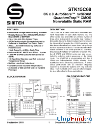 Datasheet STK15C68-25I manufacturer Simtek