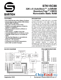 Datasheet STK15C88-25 manufacturer Simtek