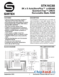 Datasheet STK16C68-25I manufacturer Simtek
